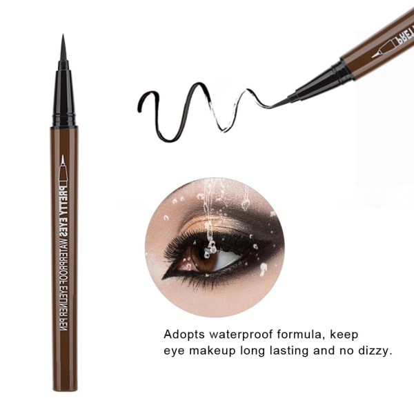 Vandtæt flydende eyeliner Langtidsholdbar Eye Liner Pen Blyant Makeup Kosmetik Værktøj 2#