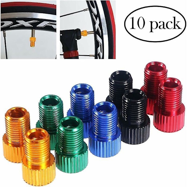 10 stk. ventiladapter cykelventil pumpeventiladaptere konnektorer