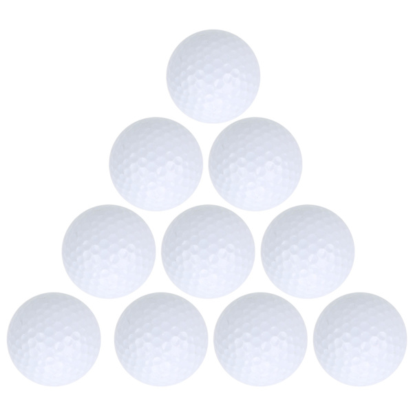 10 st dubbelskiktade golfträningsbollar mjuka puttnings träningsbollar golftillbehör