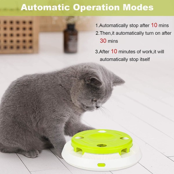 Elektrisk interaktiv katteleke med fjær - Automatisk smartleke for katter