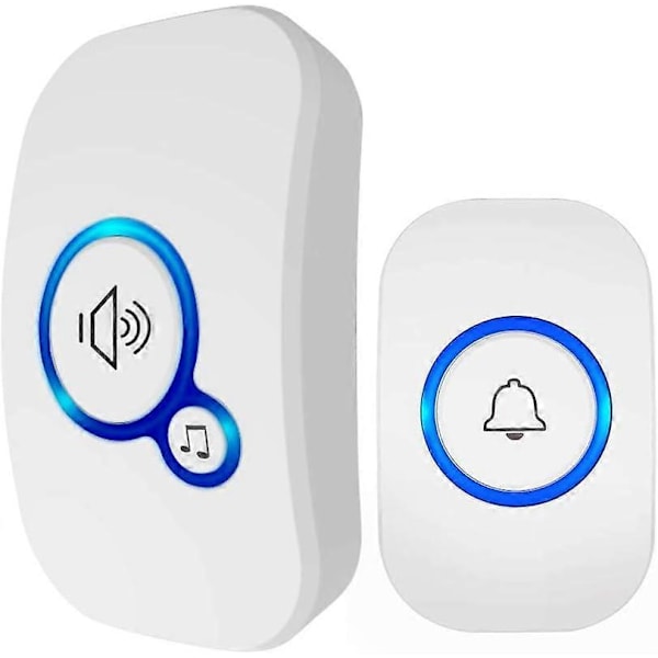 Trådløs Dørklokke Mini Vandtæt Dørklokke Ringesæt 1 Trykknap & 1 Modtager Smart Dørklokker
