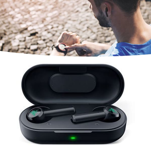 True Wireless Earbuds RGB Bluetooth-hörlurar med inbyggt litiumbatteri ABS för presenter Hammerhead