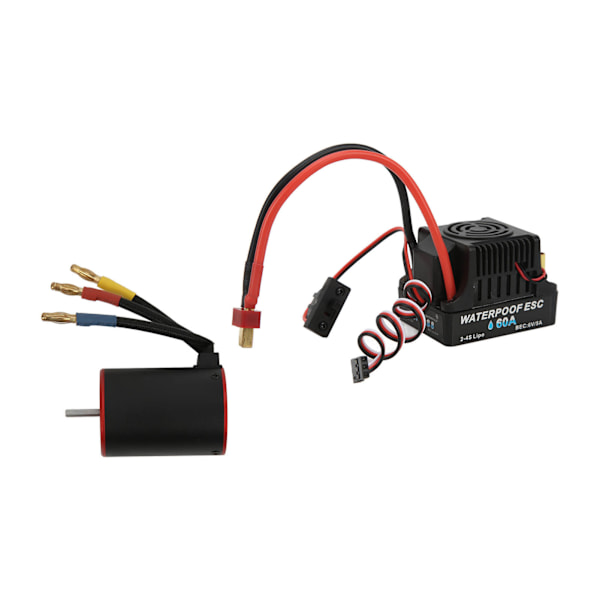 RC 3650 2300KV Vattentät Borstlös Motor Set med Vattentät 60A ESC för 1/10 RC Bil Uppgraderingsdelar