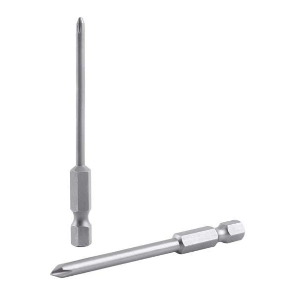 8 stk 75mm 1/4\" skaft magnetiske lange sekskantede krysshode skrutrekkerbitssett