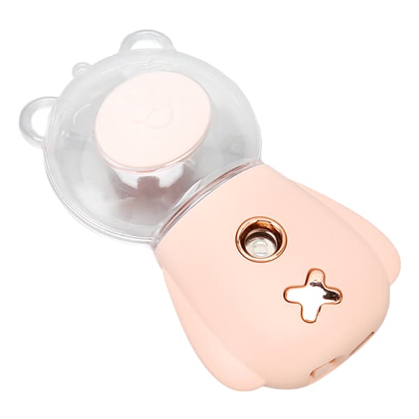 Ansiktsmister Rosa 300ml Synlig Vattentank USB-laddning ABS PC Silikon Nano Mist Diffuser för Hem Resor Kontor