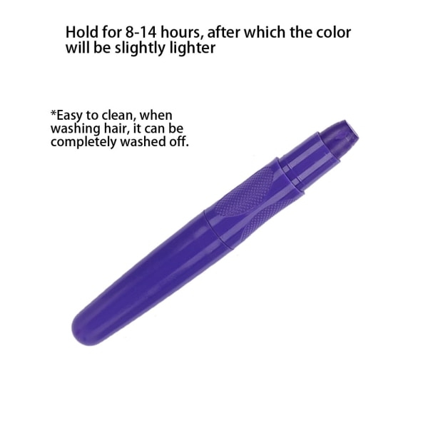 2st Bärbar tillfällig hårfärgningskrita Roterbar hårfärgningspenna Stylingverktyg Lila