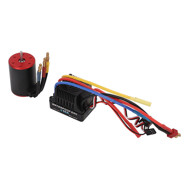 3650 3900KV vedenpitävä harjaton moottori 60A ESC sähköinen kuvernööri pitkä linja 1/8 1/10 RC-autoon