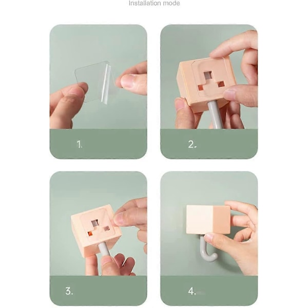Vægkroge - 6 Pakker Søde Vægfrakkekroge - Selvklæbende Børne Dyrekroge til Håndklæder/Nøgler - Dekorative Organizer Kroge til Børn/Voksen Seng
