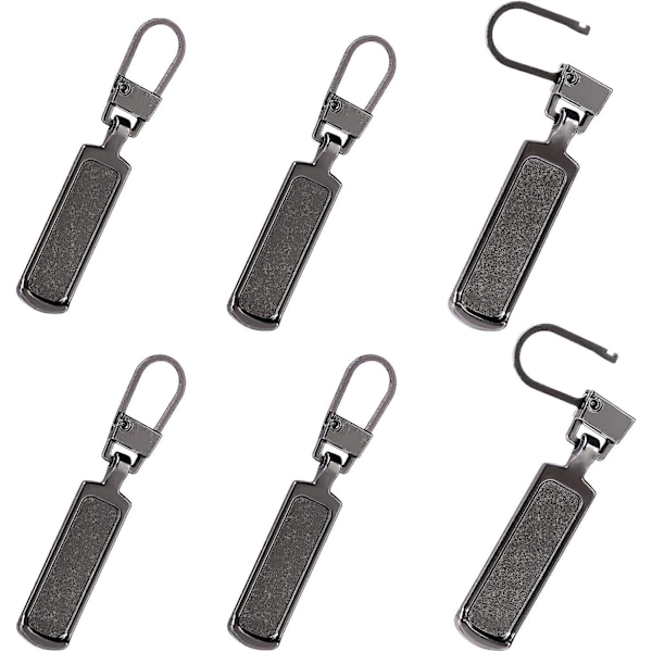 Universal 6-pack med utbytbara dragkedjor för kläder, jackor och byxor