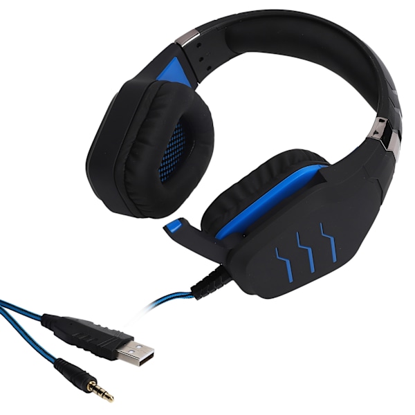 Gaming-hörlurar med mikrofon Datorspel LED Luminous Headset för PC Laptop