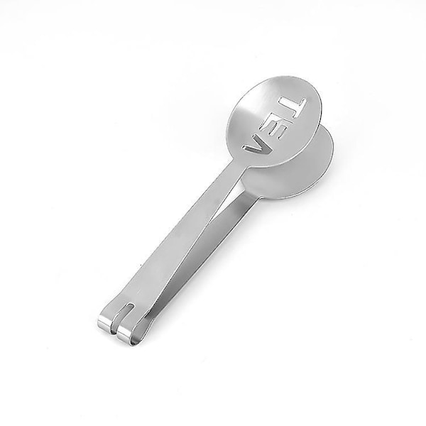 Teposepresser, teposetang i rustfrit stål, teposeholder ske citronskiver si-klemme til at gribe isterninger, løs te, løse blade, 12,3 cm