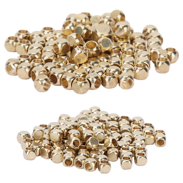 3 mm/4 mm smyckenstillverkning fyrkantiga pärlor Gör-det-själv-armbandstillbehör Spacer Beads