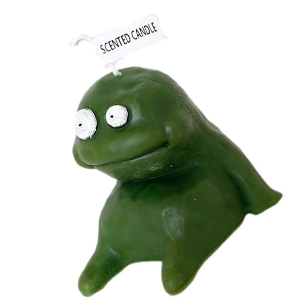 Lermän formad ljus Cartoon doftande ljus Roliga fula söta ljus Souvenirer Fet grön