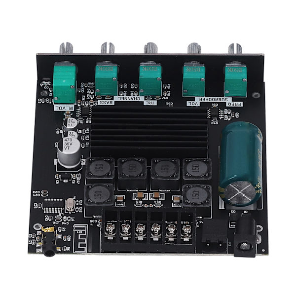 Subwoofer-förstärkarkort 100W 500mV 2.1-kanals enkel kontroll hög säkerhet ZK TB21 effektförstärkarkort