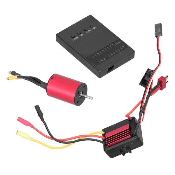 2838 3600KV 4P Borstlös Motor+35A Borstlös ESC+Programmeringskort för 1/14 1/16 RC Bil