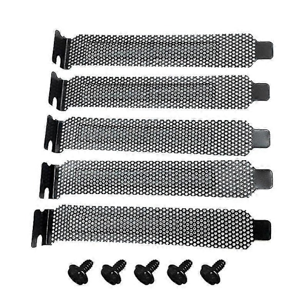 5st PCI Slot Skydd Damfilter Fäste Expansions Blank Platta Dator Chassi Zekai