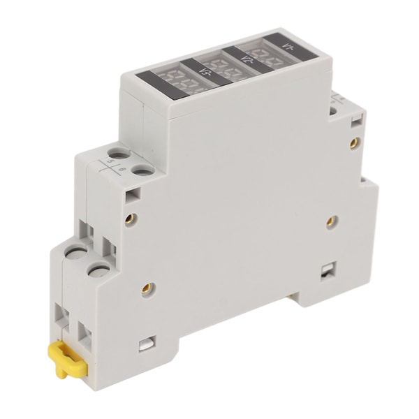 Spændingsmåler Voltmeter 3 Fase Digitalt Display AC 80‑500V DIN-skinnemontering til måling