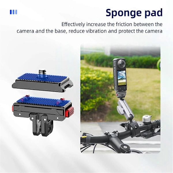 För Insta360 Ace Pro2 Metall Snabbkopplingsdocka X4 Magnetisk Adapter Svart