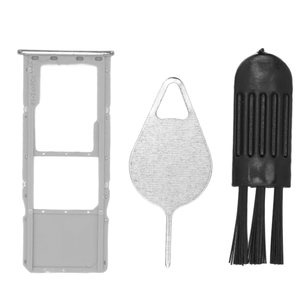 SIM-kortbrett Profesjonell SIM-kortspor Skuffholder erstatning med utløserpinne for Samsung Galaxy A51 A515U Silver