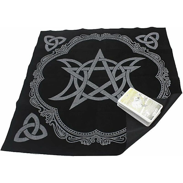 Tarot papirdug, 49 cm x 49 cm, Tarotmåtte, fløjlsstof, Wicca dug, borddækning, serviet til at spille Naipes astrologi, dækkeserviet, værktøj, a