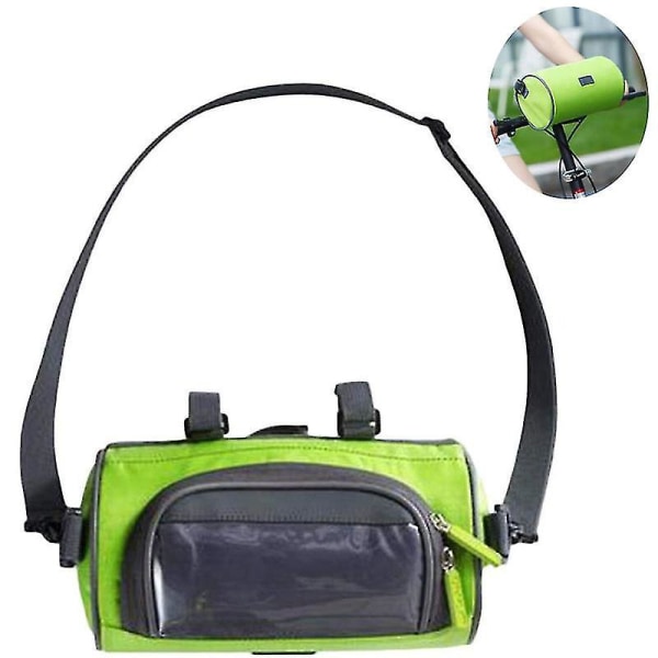 Tyylikäs vedenpitävä vihreä polkupyörän puhelinlaukku ohjaustangon kiinnikkeellä