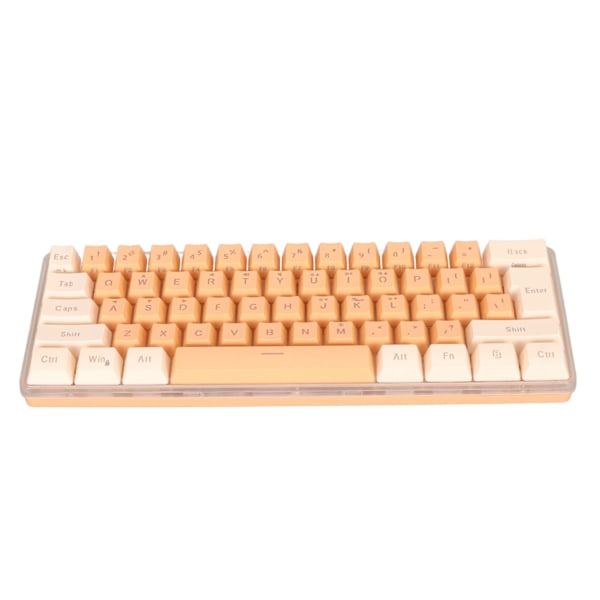 60% kablet gaming tastatur RGB mini tastatur imiteret mekanisk teknik kompakt 61 taster tastatur til gamer maskinskriver gul orange