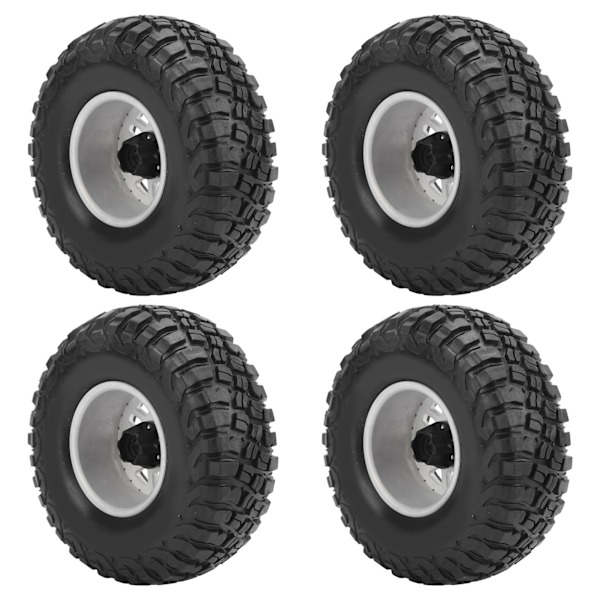 4 kpl kumikiviä renkaat pyörät 1:10 RC Crawler auto Hsp/Tamiya/Axial SCX10 D90Musta