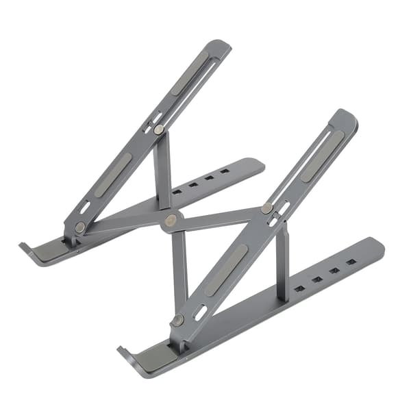 Bærbar computerstativ Ergonomisk aluminiumslegering Silikone Sammenklappeligt Skridsikkert Justerbart Vinkel Bærbar Holder til 9 til 15,6 tommer bærbar computer