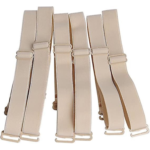 Justerbar aftagelig elastisk skulderstrop - 12 mm bredde (pakke med 3)