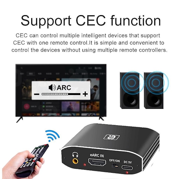 Earc Audio Extractor 192khz Dac Konverter Dts-ac3 Lpcm Hdmi-kompatibel-arc- Earc-G AU Stik