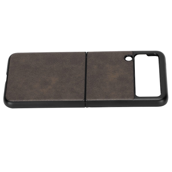 Business Real Leather Texture Protective Folding Phone Cases for Samsung Galaxy Z Flip 3Military Green