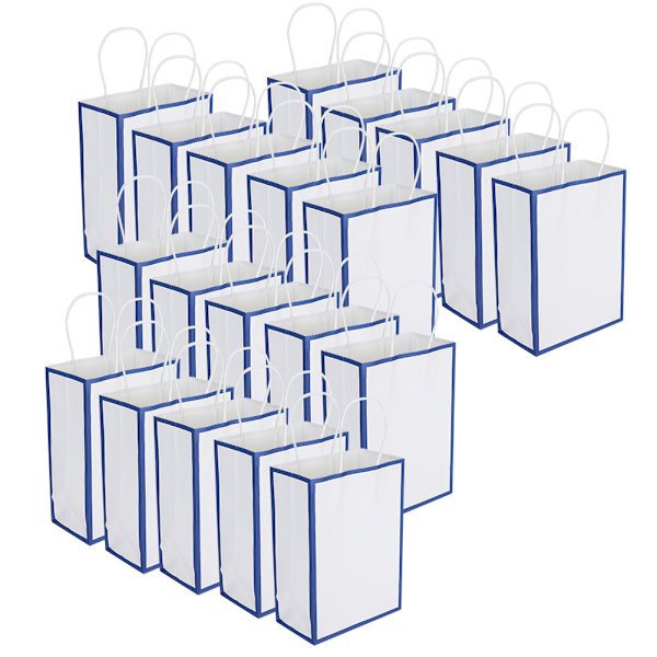 Miljövänlig bärbar kraftpåse Butiksförpackning för kläder Presentpåse (S 15 x 8 x 21 cm)
