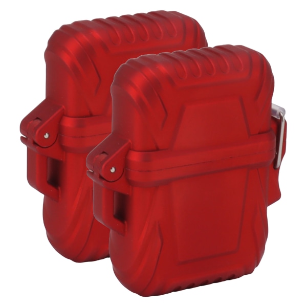 2-pack ficktändare fodral IP56 vattentät säker bärbar ficktändare lock för utomhuscamping resor röd
