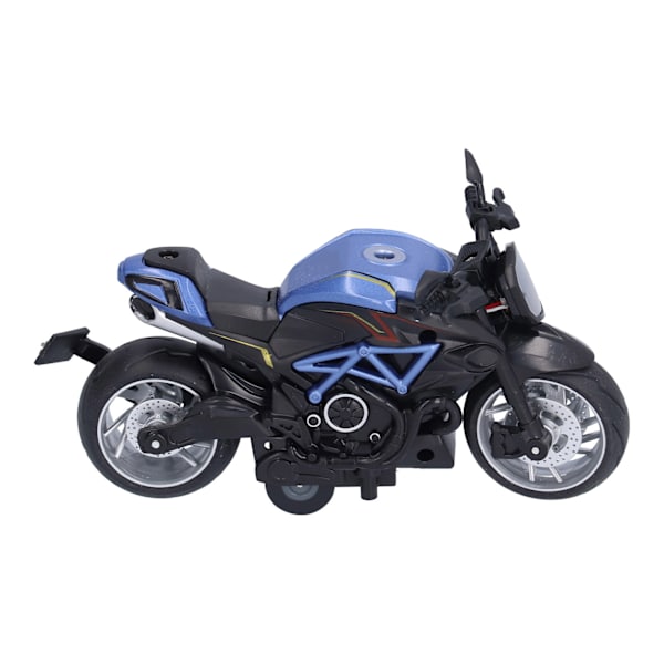 1:12 Motorsykkelmodell Barn Leker Ornamenter Simulering Legering Tilbake Motorsykkelmodell Blå