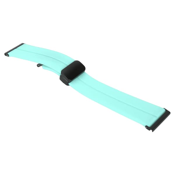 Silikonband Quick Release Sportklockarmband med 24 mm magnetiskt fällbart spänne, passar för Suunto 7 9 D5i Mintgrön