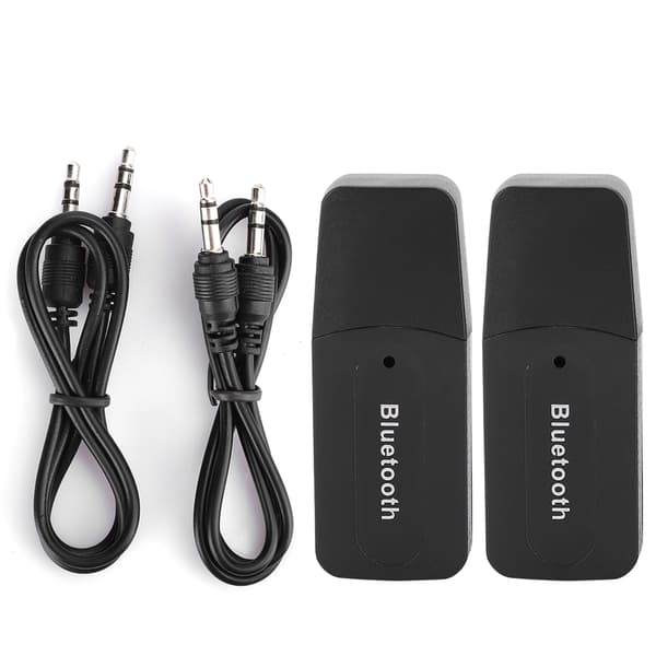 2 stk. USB-lydmottakeradapter for Bluetooth 4.0 Stereo AUX-utgang Støtte for musikkavspilling