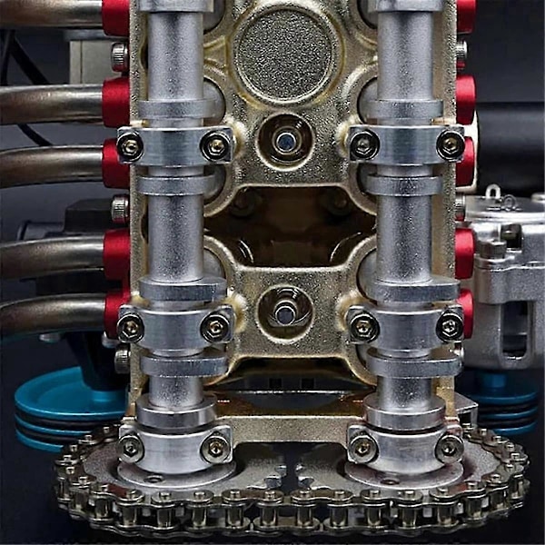 Modellmotorkit för vuxna, 8-cylindrig metallbilmodellmotorkit, Resin DIY bilmotor monteringskit modell