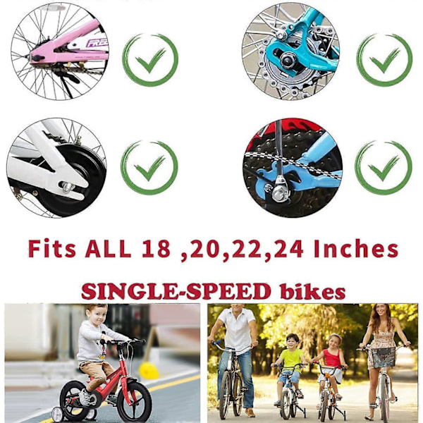 Barncykel Stabilisatorer, Cykel Stödhjul, Universella Stödhjul för 18 20 22 Tum Barncyklar (1 Par Svart)