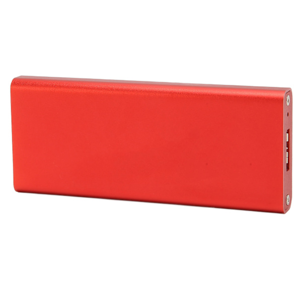 MSATA til USB 3.0 SSD-kabinetadapter 6 Gbps slankt design God varmeafledning Rød SSD-kabinet Conveter-etui til pc