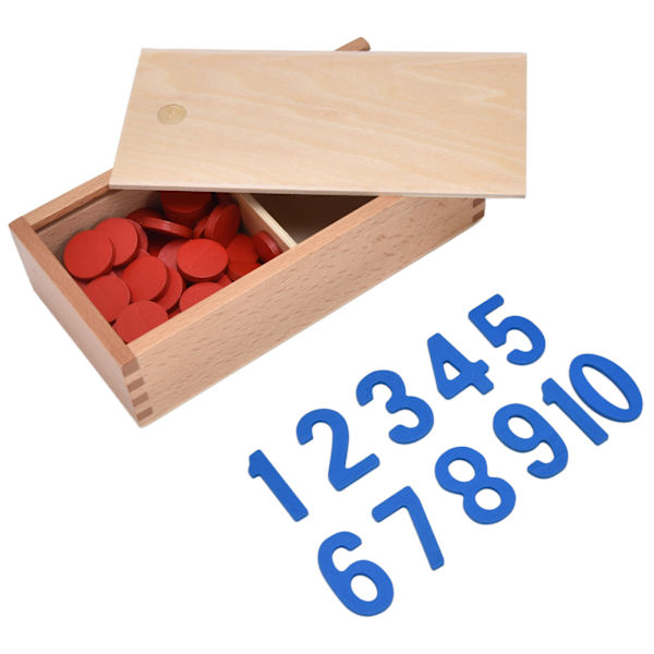 Montessori Matematik Undervisningshjælpemidler Professionelle Montessori Børn Tal og Forhandlingschips Tidlig Uddannelse KitProfessionel Udgave Tal og Chips
