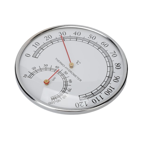 Termohygrometer 2 i 1 0-120°C Bastu Rumstermometer Hög noggrannhet Klarskala mekanisk inomhushygrometermätare