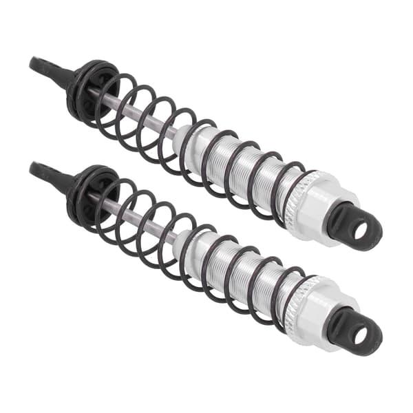 2 stk. 97 mm RC aluminiumslegering støddæmper til TRAXXAS SLASH 2WD RC biler sølv
