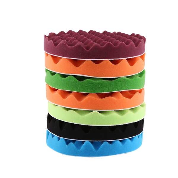 7 stk. 8\" Svampe Polering Polerings Voks Pad Kit Værktøj til Bil Polermaskine Buffer