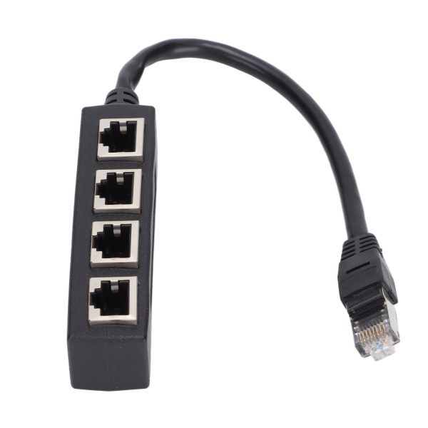 RJ45 Splitter Adapter 1-4 Port Smooth Transmission Erinomainen liitäntä Verkkokaapelisovitin