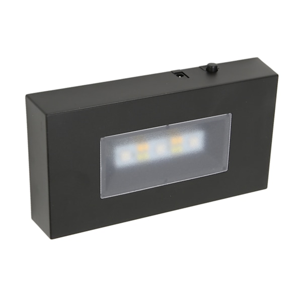 LED-lysstativfot USB-drevet flermodus assorterte farger svart ABS rektangulær lysdisplaybase for glassboks