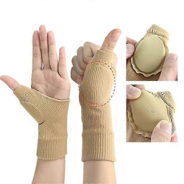 Gel Kompressions Tommelfingerstøtte Beskyttelsesærme Gigt Handsker RSI Ledsmerter color02