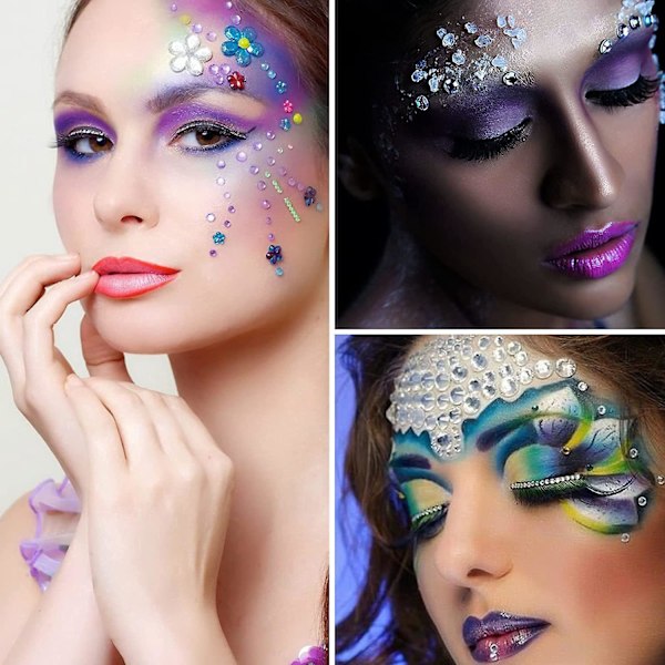 Selvklæbende Rhinestone Sticker Farver Bling Craft Jewels Gem Stickers til Håndværk