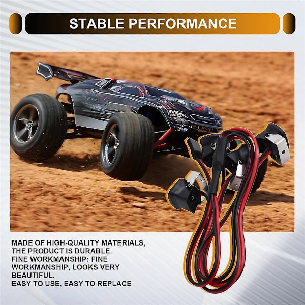4 LED-valoa Axial SCX10 III -4 -6 1/10 RC punaiseen valoon