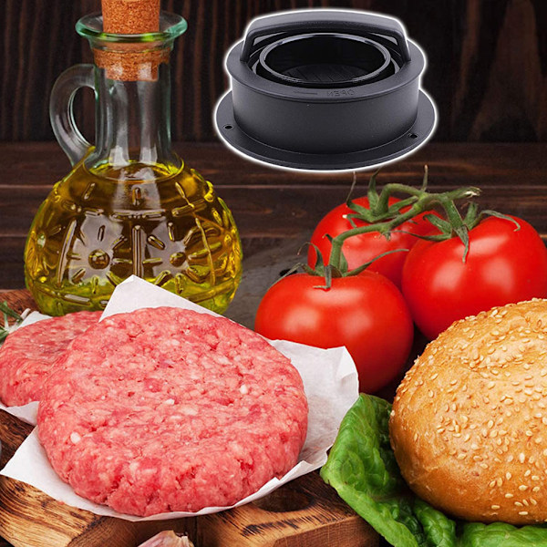 Hamburgerpressverktyg Hamburger Patty-formar 3 i 1 Hamburger Patty Maker för vanlig nötköttsburgare Non Stick Köksgrillverktyg
