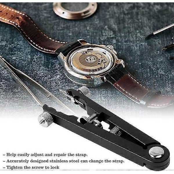 Armbandsurtång, reparationsverktygssats för klockor med 10 legerade stålgafflar, demonteringsverktyg för armband för byte av länkar